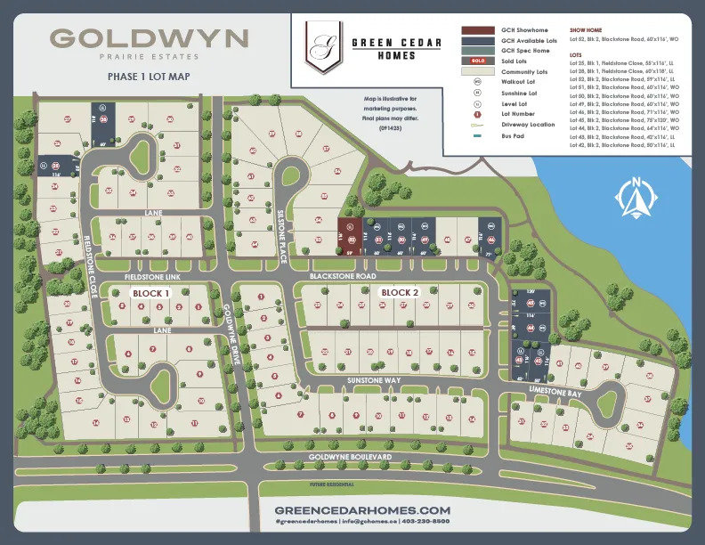 Site map of homes for sale in Goldwyn Balzac AB Canada